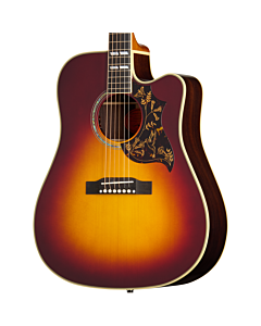 Epiphone Hummingbird Deluxe EC Acoustic Electric Guitar in Autumn Burst
