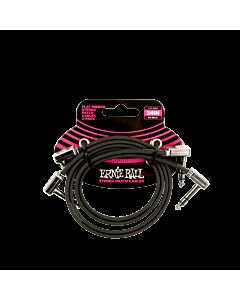 Ernie Ball 24” Flat Ribbon Stereo Patch Cable 2 Pack in Black