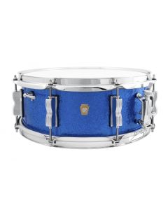 Ludwig Legacy Mahogany 5.5x14 Jazz Fest Snare in Blue Sparkle