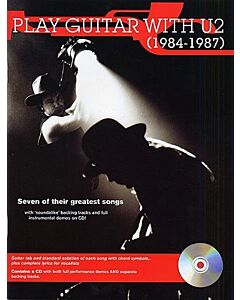PLAY GUITAR WITH U2 (1984-87) BK/CD