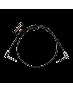 Ernie Ball 24" Flat Ribbon Stereo Patch Cable Black