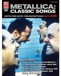 Metallica Classic Songs for Guitar DVD