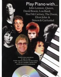 PLAY PIANO WITH LENNON QUEEN BOWIE ETC BK/CD