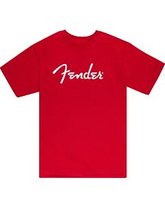 Fender Spaghetti Logo Extra Large TShirt in Dakota Red