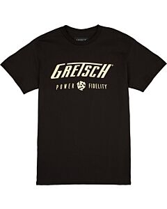 Gretsch "Gretsch Power & Fidelity" Logo T-Shirt, Black, Small