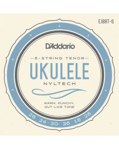 D'Addario EJ88T-6 Nyltech Ukulele, 6-String Tenor