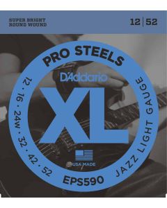 D'Addario EPS590 ProSteels Electric Guitar Strings, Jazz Light, 12-52