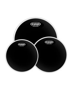 Evans Drumheads Chrome Pack in Black 12", 13" and 16"