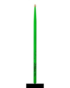 Zildjian Hickory 5A Acorn Wood Tip Drumsticks - Neon Green