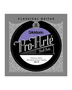 D'Addario TNX-3T Pro-Arte Titanium Nylon Classical Guitar Half Set, Extra Hard Tension