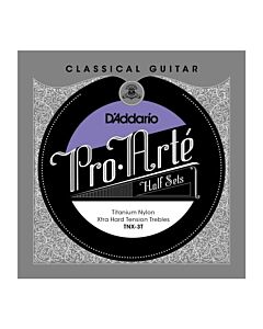 D'Addario TNX-3T Pro-Arte Titanium Nylon Classical Guitar Half Set, Extra Hard Tension