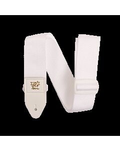 Ernie Ball Polypro Guitar Or Bass Strap in White & White
