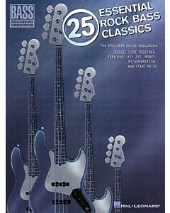 25 ESSENTIAL ROCK BASS CLASSICS BASS TAB