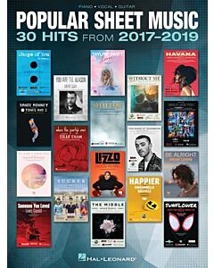 POPULAR SHEET MUSIC 30 HITS FROM 2017-2019 PVG