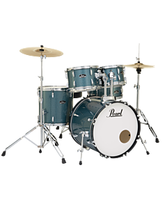 Pearl RS Roadshow-X 20" 5-Pcs Fusion Drum Kit (20BD, 10TT, 12TT, 14FT, 14SD) Package in Aqua Blue Glitter
