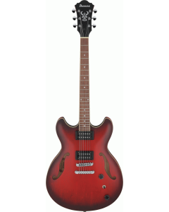 Ibanez AS53 Electric Guitar in Sunburst Red Flat