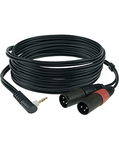 Klotz AY9A0200 2m Y Cable Angled Stereo Mini Jack 2xXLRM