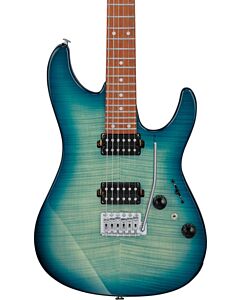 Ibanez AZ24S1F Standard Electric Guitar in Transparent Turquoise Burst