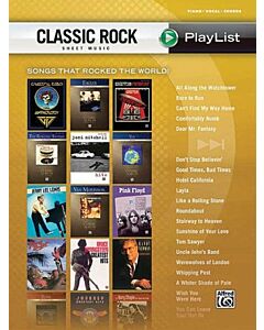 CLASSIC ROCK SHEET MUSIC PLAYLIST PVG
