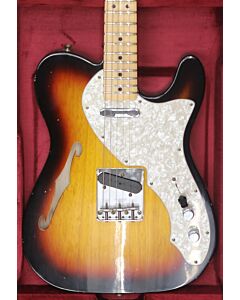 Fender Custom Shop 1968 Telecaster Thinline Journeyman Relic, Quartersawn Maple Neck in 3-Color Sunburst
