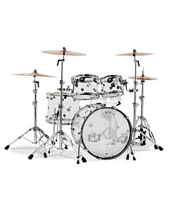 DW DDAC2215 Design Series Acrylic 4 Piece Shell Pack in Clear Acrylic