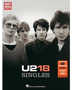 U2 - 18 SINGLES EASY GUITAR NOTES & TAB