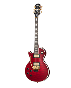Epiphone Alex Lifeson Les Paul Custom Axcess Quilt Left Handed in Ruby
