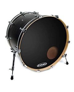 Evans EQ3 Resonant No Port 16" Black Tom Hoop Bass Drum Head