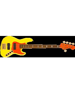 Fender MonoNeon Jazz Bass V in Neon Yellow