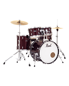 Pearl RS Roadshow-X 20" 5-Pcs Fusion Drum Kit (20BD, 10TT, 12TT, 14FT, 14SD) Package in Red Wine