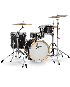 Gretsch Drums Brooklyn 4-Piece Shell Pack in Satin Black Metallic