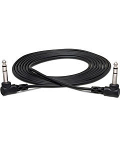 Hosa CSS110RR Balanced Interconnect Cable, Right Angle 1/4 inch TRS to Same, 10 FT / 3M