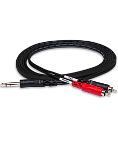 Hosa TRS202 Insert Cable, 1/4 IN TRS to Dual RCA, 2 M