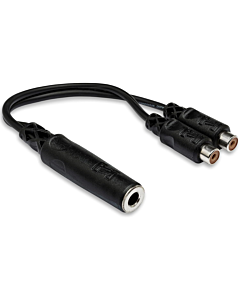 Hosa YRA115 1/4 Inch TSF to Dual RCAF Y Cable