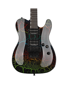 ESP Ltd Eclipse 87 FR Electric Guitar in Rainbow Crackle