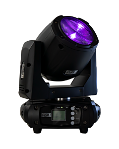 Event Lighting Lite Mini Moving Head Beam - 1 x 75W White LED- 2° beam angle- 12+ colour wheel- 17+ fixed gobo wheel- 8 facet prism- 3 pin DMX in/out, powercon input, Opt