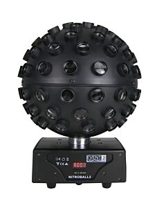 Event Lighting Lite NITROBALL2 - Spherical rotating effect light, 5 x 15W RGBWAUV LED
