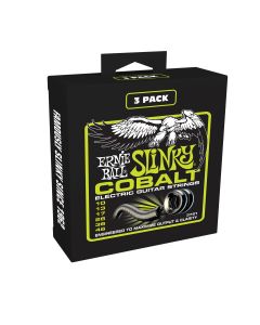 Ernie Ball Regular Slinky Cobalt Electric Guitar Strings 3 Pieces Pack, 10-46 Gauge