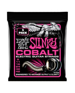 Ernie Ball Super Slinky Cobalt Electric Guitar Strings 3 Pk 9-42 Gauge