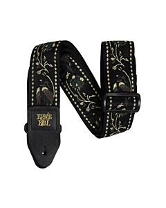 Ernie Ball Classic Jacquard Guitar/Bass Strap - Black Pleasant Pheasant