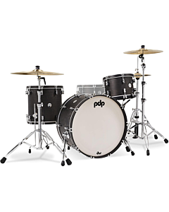 PDP Concept Maple Classic 3 Piece Shell Pack in Ebony Stain with Ebony Hoops