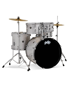 PDP Center Stage PDCE2215KT 5 Piece Complete Drum Set with Cymbals in Diamond White Sparkle