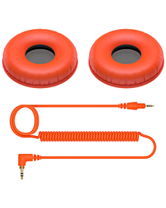 Pioneer DJ HC-CP08 Accessory Pack CUE1 Cable & Ear Pads in Orange