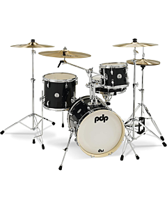 PDP Pacific Drums New Yorker 4-Piece Shell Pack in Black Onyx Sparkle