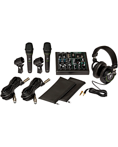 Mackie Performance Bundle With PROFX6V3 Effects Mixer With USB Two EM-89D Dynamic Mics and MC-100 Headphones
