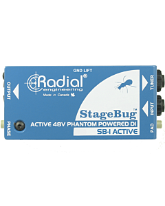 Radial StageBug SB-1 1-channel Active Instrument Direct Box 48V Phantom Powered