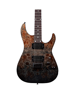 Schecter C-1 Standard Electric Guitar in Black Fade Burst Burl