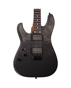 Schecter C-1 Standard Left Hand Electric Guitar in Black Fade Burst Burl