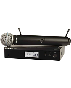 Shure Wireless 1/2R Handheld System BLX2 Tx; BETA58 Mic; BLX4R Rx Auto Setup 662-686MHz