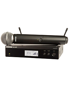 Shure Wireless 1/2R Handheld System BLX2 Tx; SM58 Mic; BLX4R Rx Auto Setup 662-686MHz
